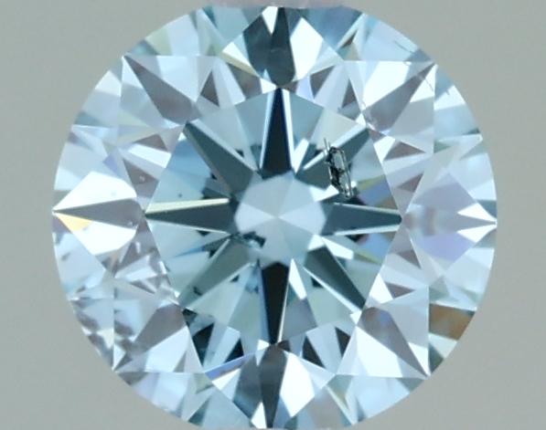 0.94 Ct. Fancy Intense Bluish Green Round Lab Grown Diamond