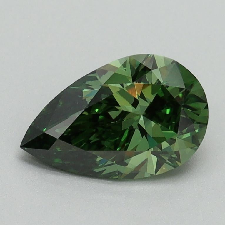 1.02 Ct. Fancy Vivid Pacific Green Pear Lab Grown Diamond