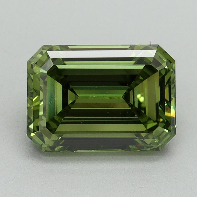 2.01 Ct. Fancy Vivid Green Emerald Lab Grown Diamond