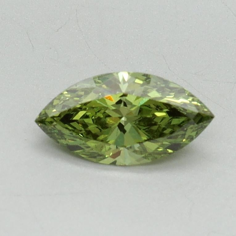0.51 Ct. Fancy Vivid Green Marquise Lab Grown Diamond