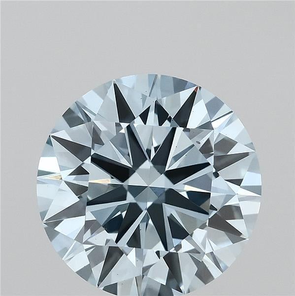 4.00 Ct. Fancy Vivid  Blue Round Lab Grown Diamond