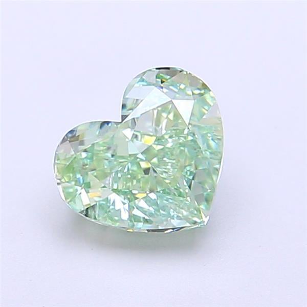 1.26 Ct. Fancy Vivid  Green Heart Lab Grown Diamond