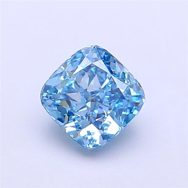 1.04 Ct. Fancy Vivid  Blue Cushion Lab Grown Diamond