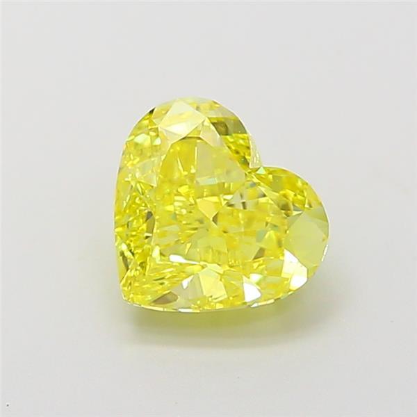 1.35 Ct. Fancy Vivid Yellow Heart Lab Grown Diamond