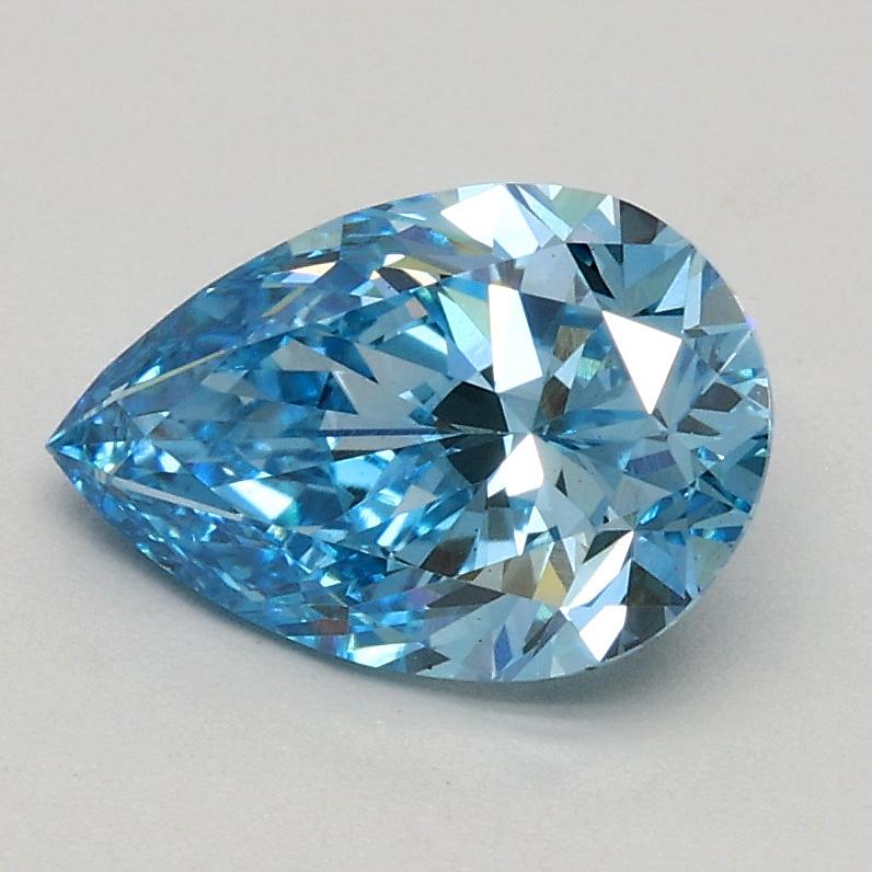 1.00 Ct. Fancy Vivid Blue Pear Lab Grown Diamond