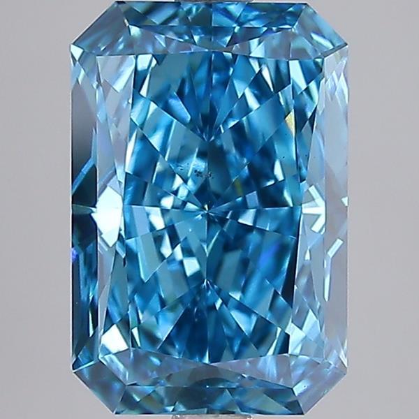 3.01 Ct. Fancy Vivid Blue Radiant Lab Grown Diamond