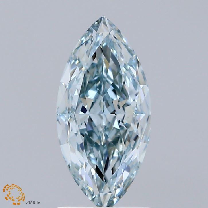 1.51 Ct. Fancy Green Blue Marquise Lab Grown Diamond