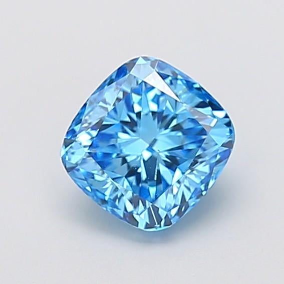 1.40 Ct. Fancy Vivid Blue Cushion Lab Grown Diamond