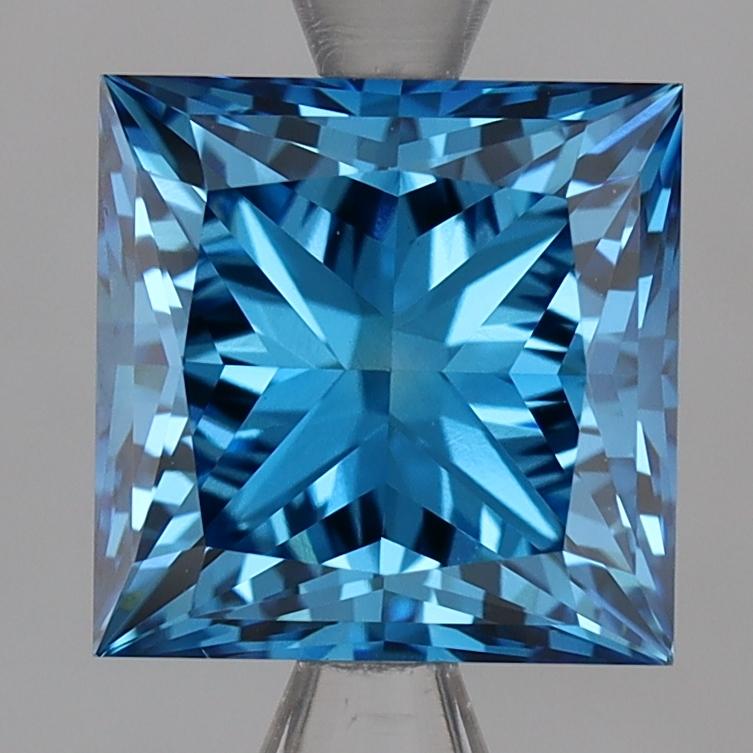 3.04 Ct. Fancy Deep Blue Princess Lab Grown Diamond
