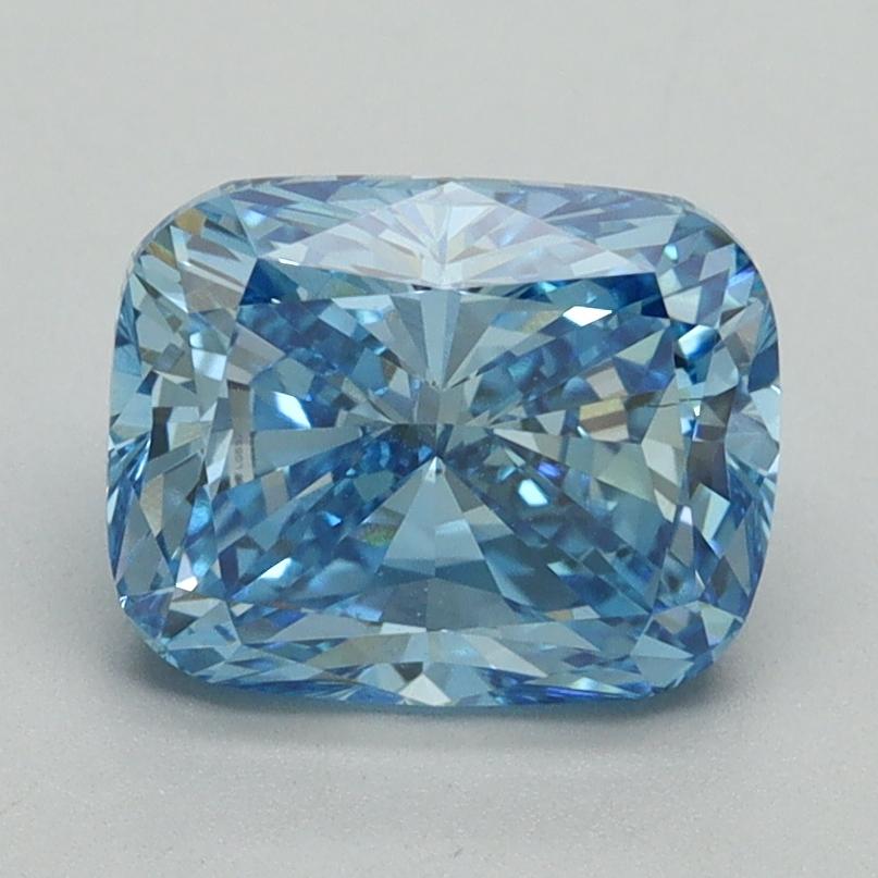 2.07 Ct. Fancy Vivid Blue Cushion Lab Grown Diamond