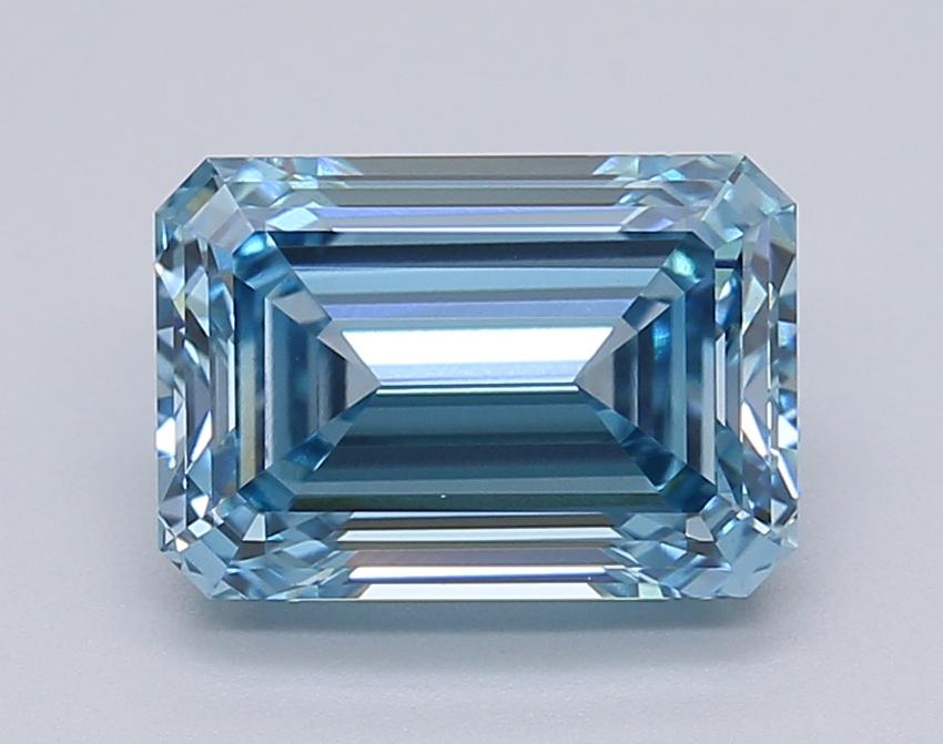 2.06 Ct. Fancy Intense Blue Emerald Lab Grown Diamond