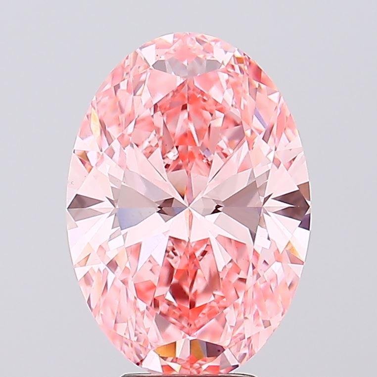6.01 Ct. Fancy Vivid Pink Oval Lab Grown Diamond