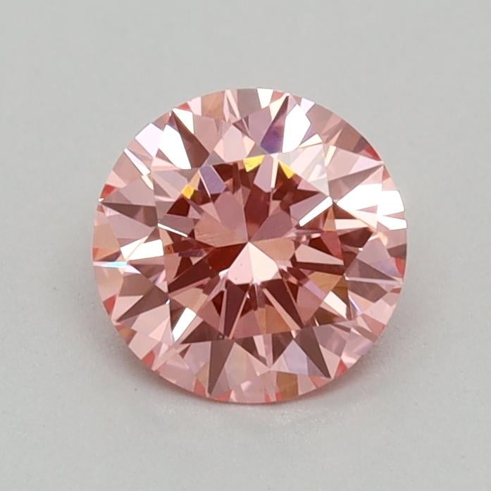 0.40 Ct. Fancy Vivid Pink Round Lab Grown Diamond