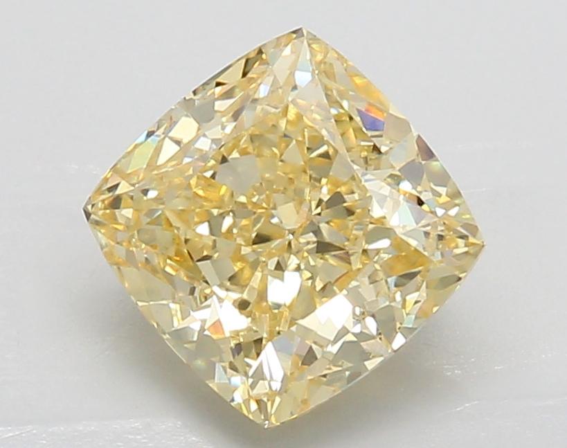 2.52 Ct. Fancy Intense Yellow Cushion Lab Grown Diamond