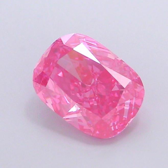1.28 Ct. Fancy Vivid  Pink Cushion Lab Grown Diamond