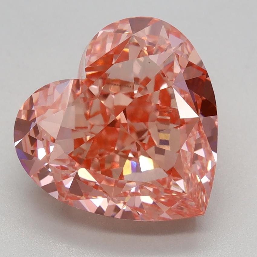 3.86 Ct. Fancy Vivid Pink Heart Lab Grown Diamond