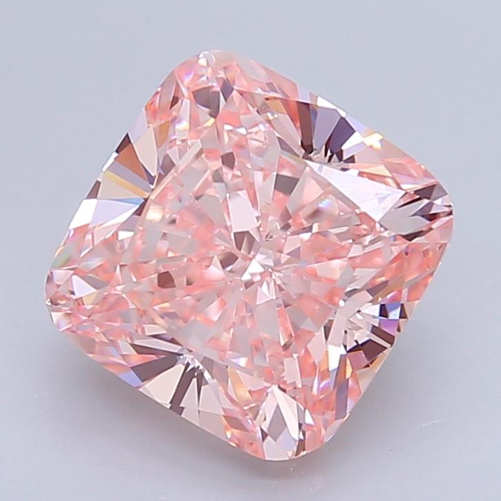 4.20 Ct. Fancy Intense Pink Cushion Lab Grown Diamond