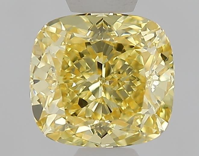 1.02 Ct. Fancy Intense  Yellow Cushion Lab Grown Diamond