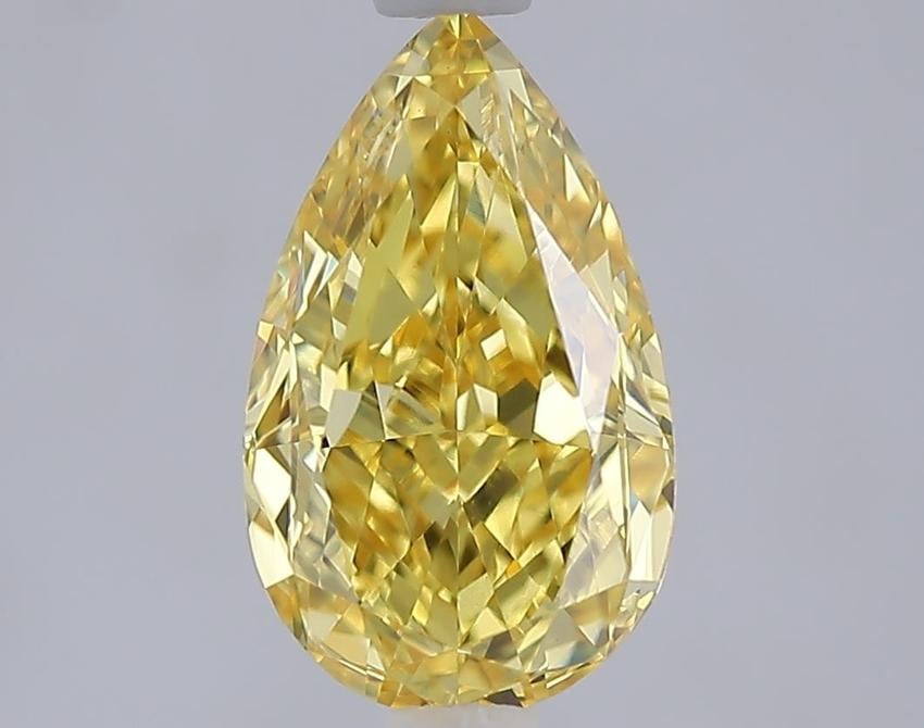 2.08 Ct. Fancy Vivid Yellow Yellow Pear Lab Grown Diamond