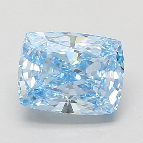 1.58 Ct. Fancy Vivid Blue Cushion Lab Grown Diamond