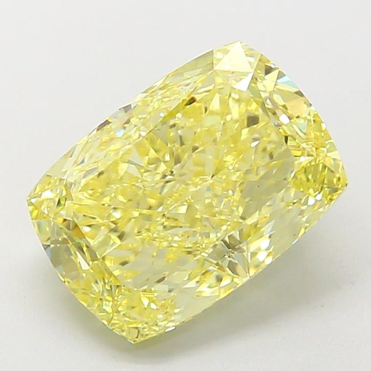 4.11 Ct. Fancy Yellow Cushion Lab Grown Diamond