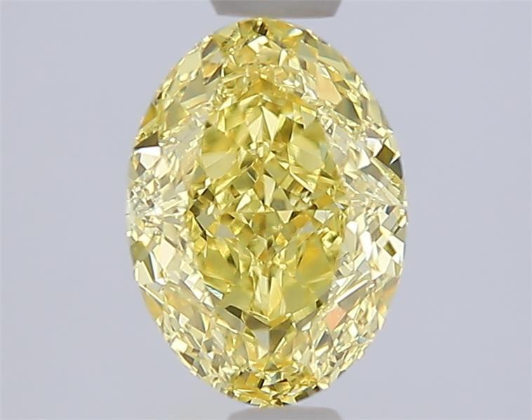 1.6 Ct. Fancy Intense  Yellow Oval Lab Grown Diamond