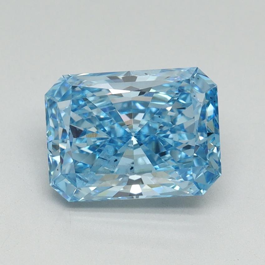 1.92 Ct. Fancy Vivid Blue Radiant Lab Grown Diamond