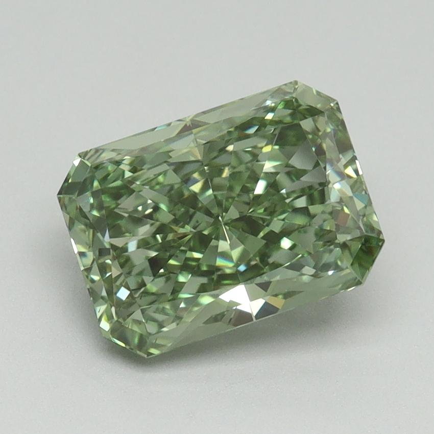 2.23 Ct. Fancy Vivid Green Radiant Lab Grown Diamond