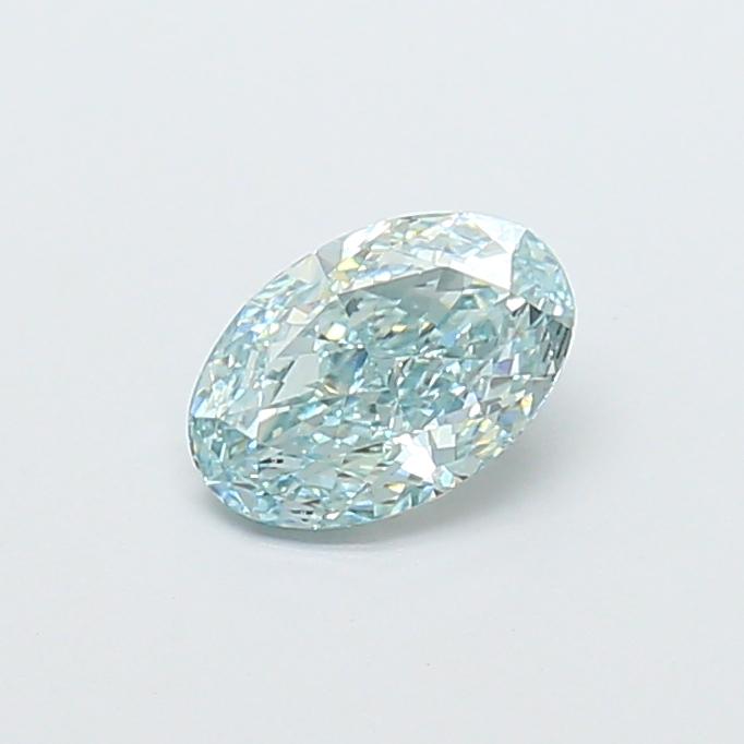 1.05 Ct. Fancy Vivid  Green Oval Lab Grown Diamond
