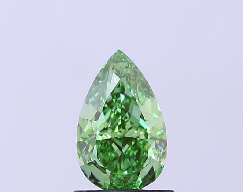 1.06 Ct. Fancy Vivid Green Pear Lab Grown Diamond