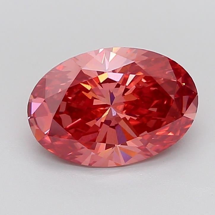 4.02 Ct. Fancy Vivid  Pink Oval Lab Grown Diamond
