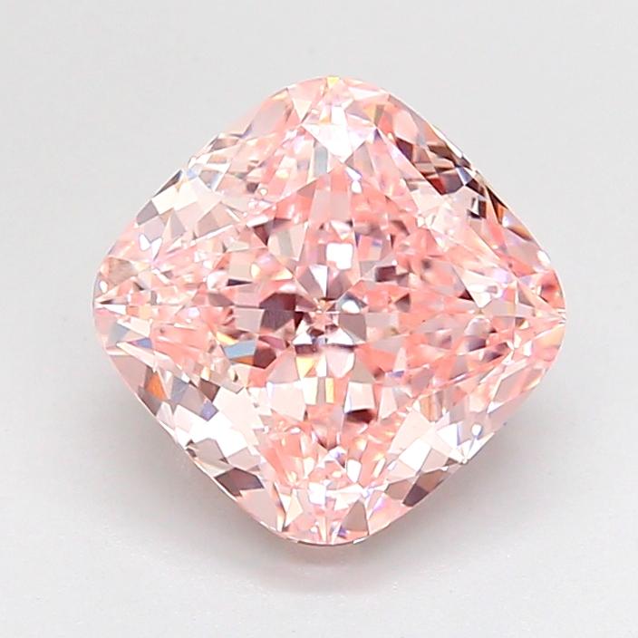 3.64 Ct. Fancy Intense  Pink Cushion Lab Grown Diamond