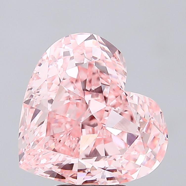 6.47 Ct. Fancy Vivid Pink Heart Lab Grown Diamond