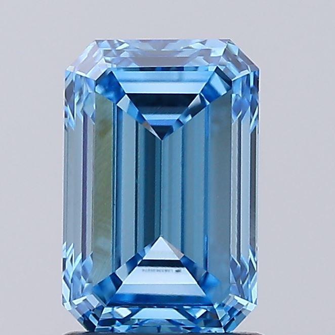 1.59 Ct. Fancy Vivid Blue Emerald Lab Grown Diamond