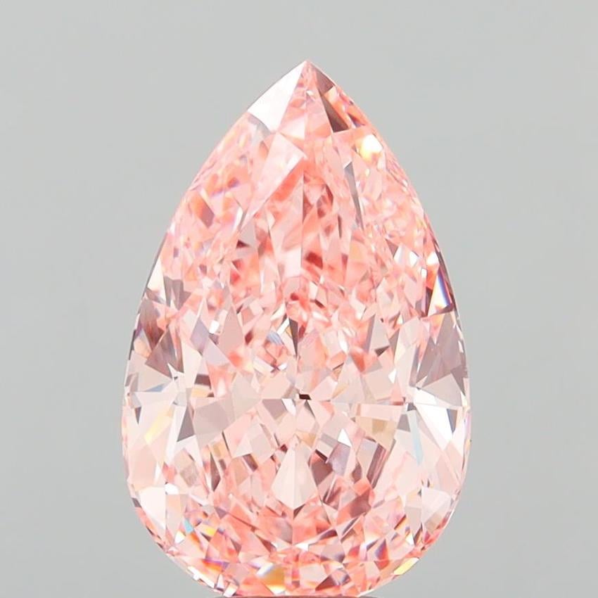6.38 Ct. Fancy Vivid Pink Pear Lab Grown Diamond