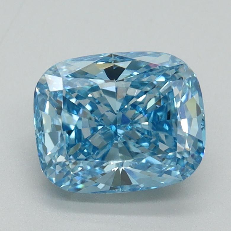 1.80 Ct. Fancy Vivid Blue Cushion Lab Grown Diamond