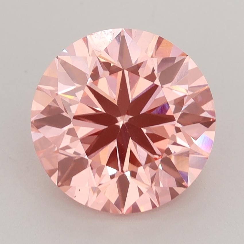 3.08 Ct. Fancy Vivid Pink Round Lab Grown Diamond