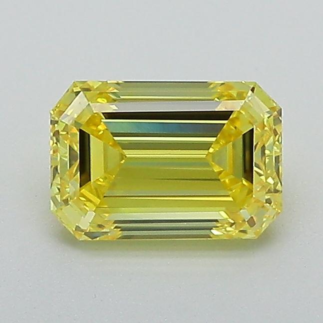 0.96 Ct. Fancy Vivid Yellow Emerald Lab Grown Diamond