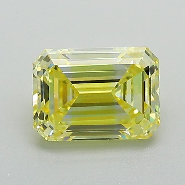 0.91 Ct. Fancy Intense Yellow Emerald Lab Grown Diamond