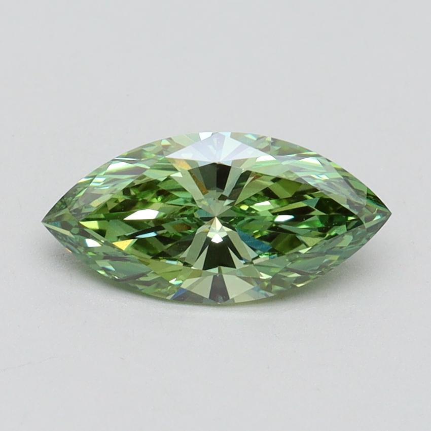 1.00 Ct. Fancy Vivid Green Marquise Lab Grown Diamond