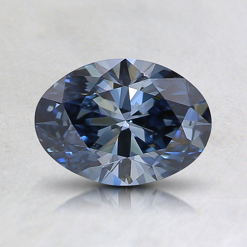 0.73 Ct. Fancy Intense Blue Oval Lab Grown Diamond
