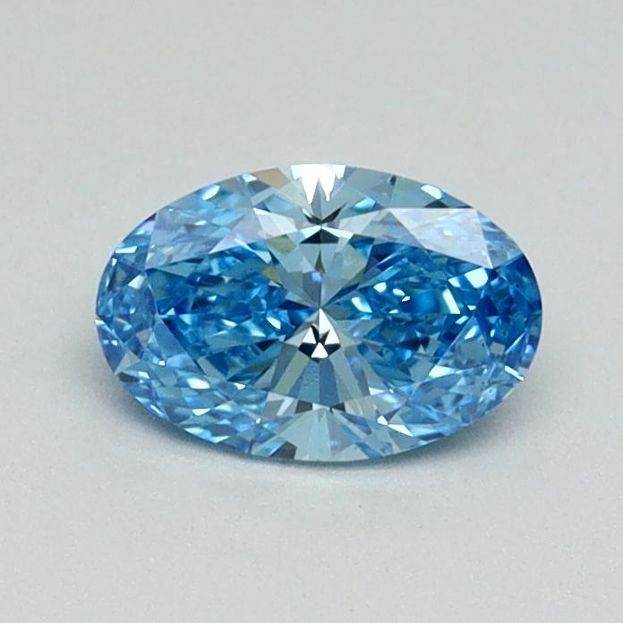 0.55 Ct. Fancy Vivid Blue Oval Lab Grown Diamond