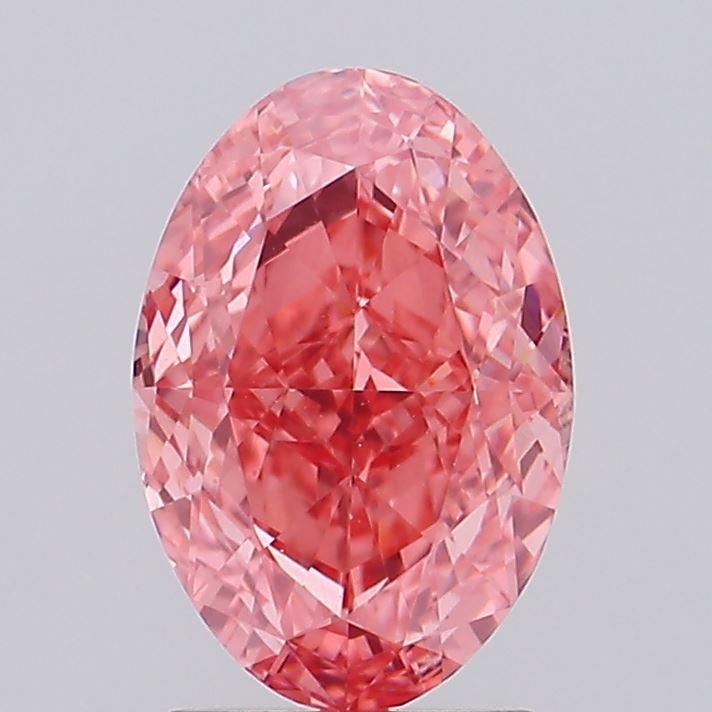 2.24 Ct. Fancy Vivid Pink Oval Lab Grown Diamond