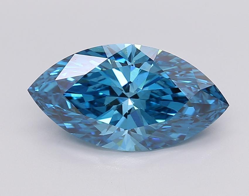3.09 Ct. Fancy Vivid Blue Marquise Lab Grown Diamond