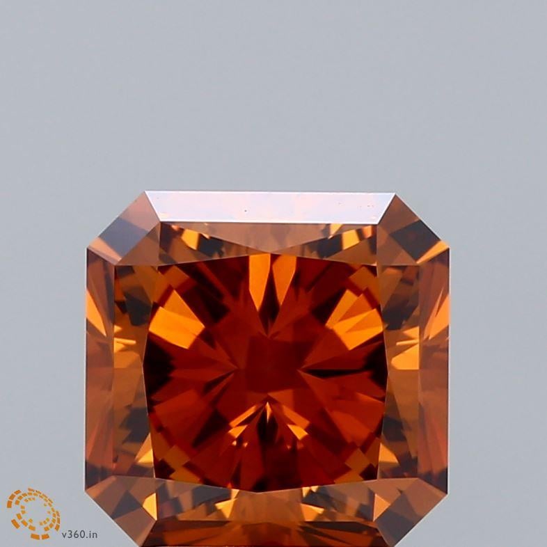 3.05 Ct. Fancy Brownish Orange Radiant Lab Grown Diamond