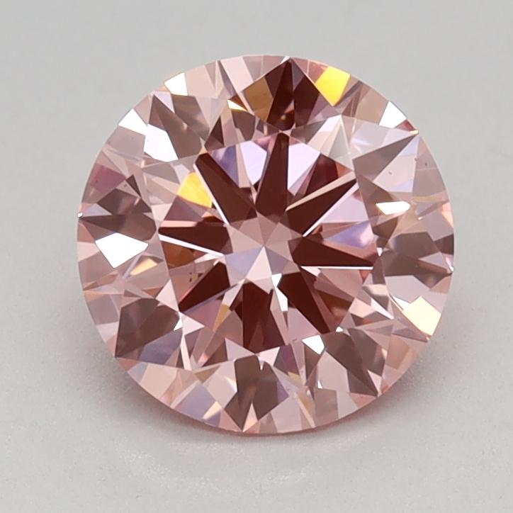 0.93 Ct. Fancy Vivid Pink Round Lab Grown Diamond