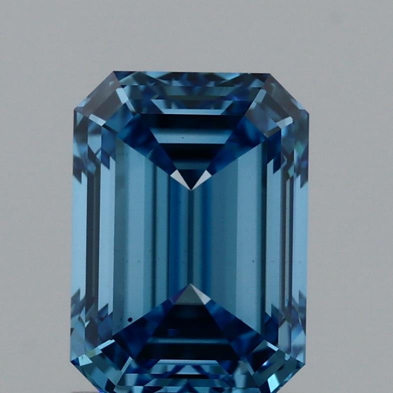 1.59 Ct. Fancy Vivid Blue Emerald Lab Grown Diamond