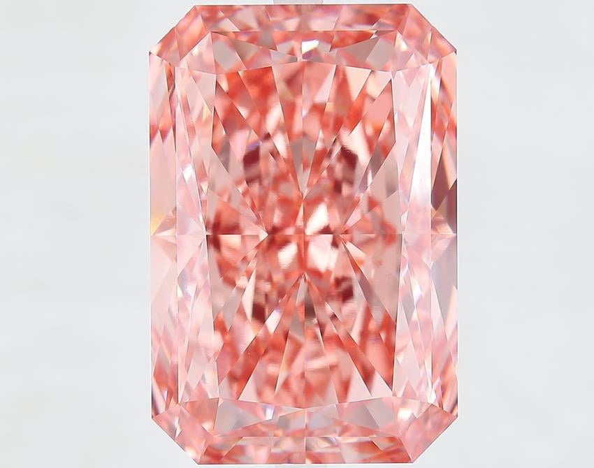 18.55 Ct. Fancy Vivid Pink Radiant Lab Grown Diamond