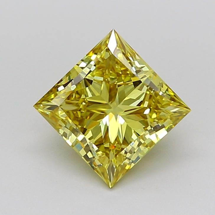2.01 Ct. Fancy Intense Yellow Princess Lab Grown Diamond