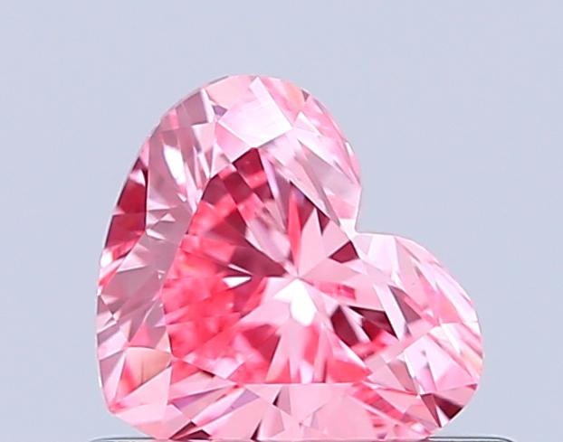 0.53 Ct. Fancy Vivid Pink Heart Lab Grown Diamond